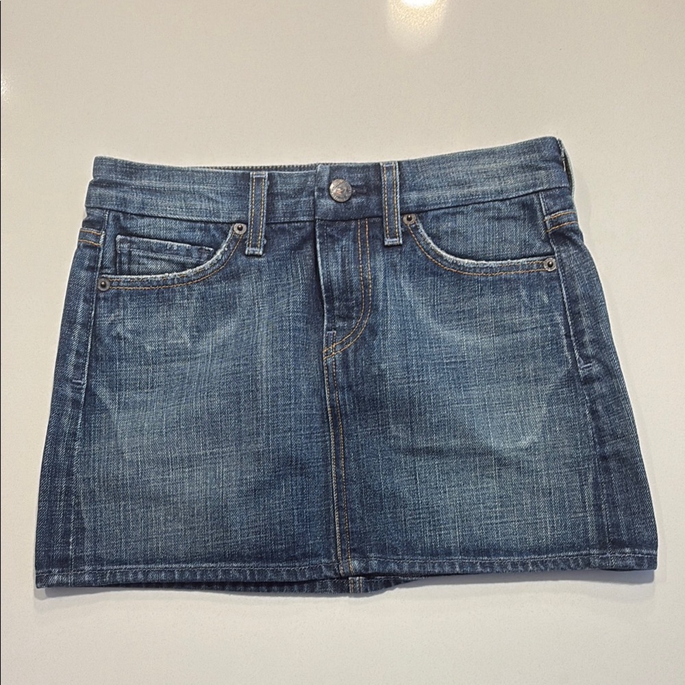 Citizens Of Humanity Blue Denim Mini Skirt